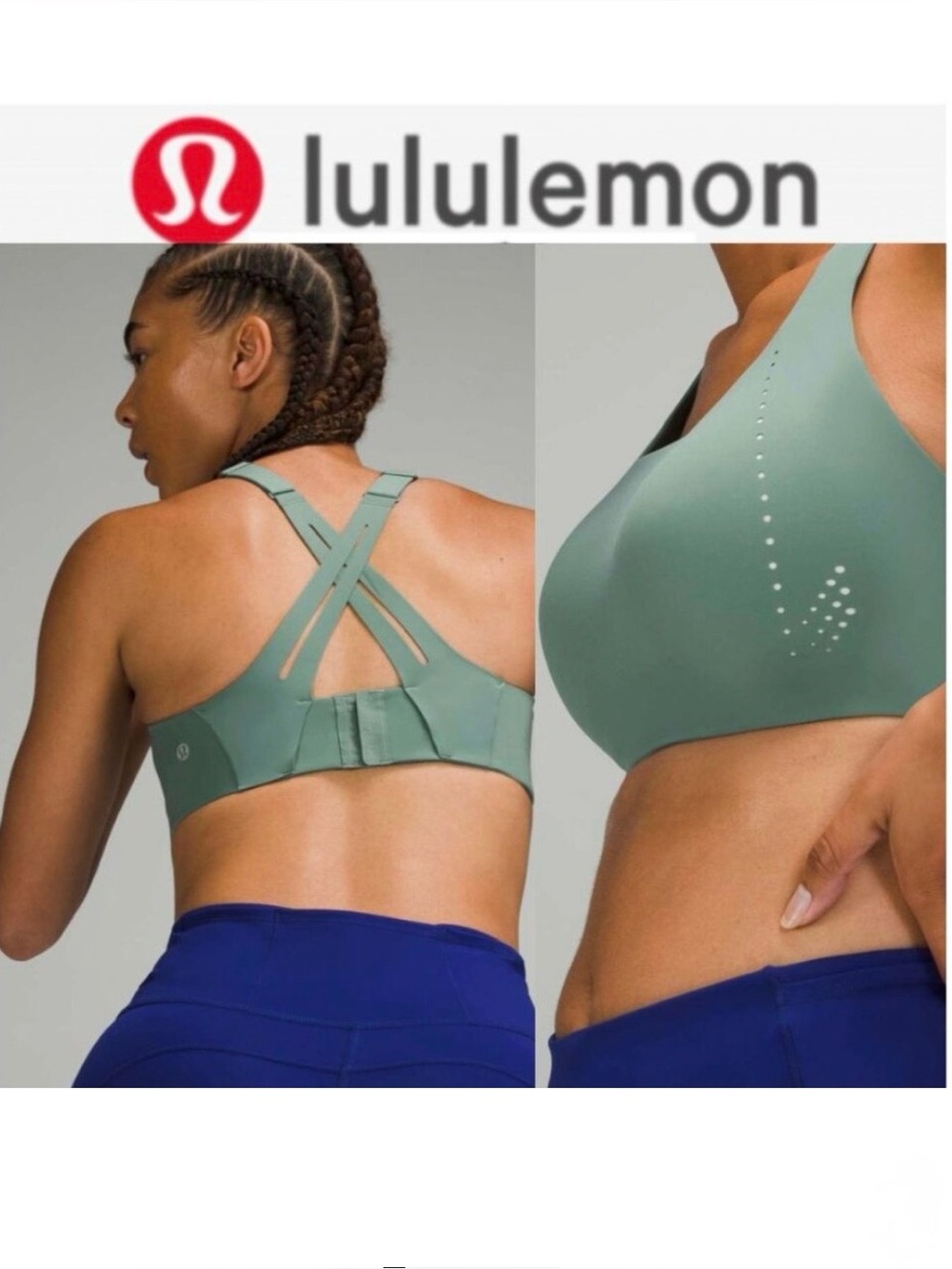 Lululemon 38D nwot AirSupport High Support Bra Tidewater Teal Green Soft Ultralu
